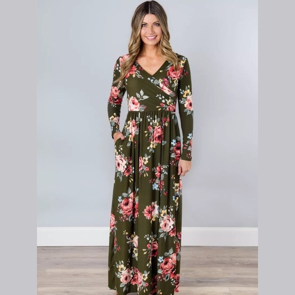 Finding Modest Dresses & Skirts - Boutique Style Floral Maxi Wrap Dress